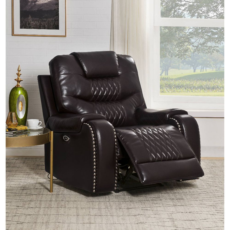 Red Barrel Studio® Alissha Faux Leather Power Wall Hugger Recliner