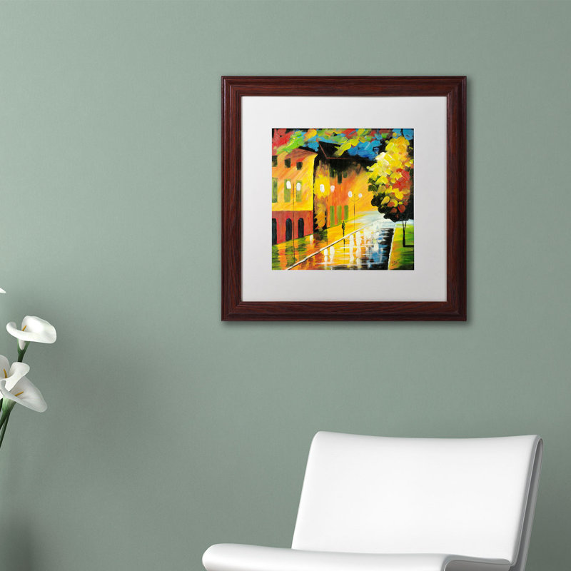 Trademark Art Street Light By Ricardo Tapia Framed Painting