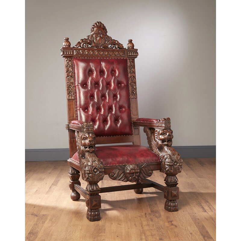 Astoria Grand Fahy Lion Head Throne 35 W Armchair Wayfair