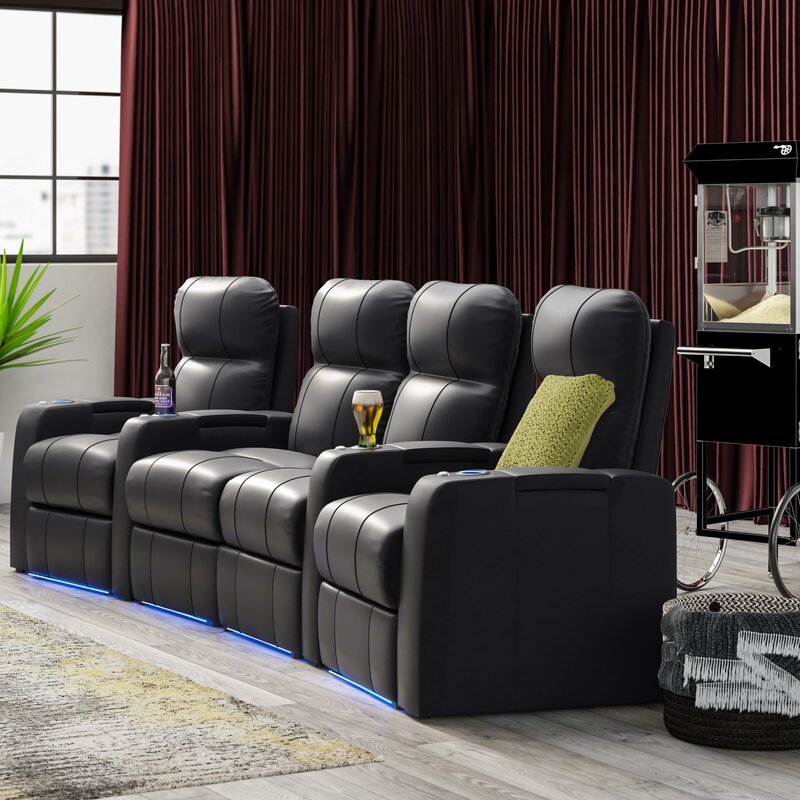 Latitude Run® Home Theater Row Seating (Row of 4) & Reviews | Wayfair