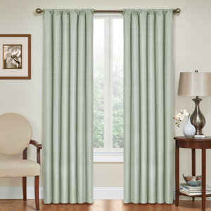 Columbia Solid Blackout Thermal Rod Pocket Single Curtain Panel