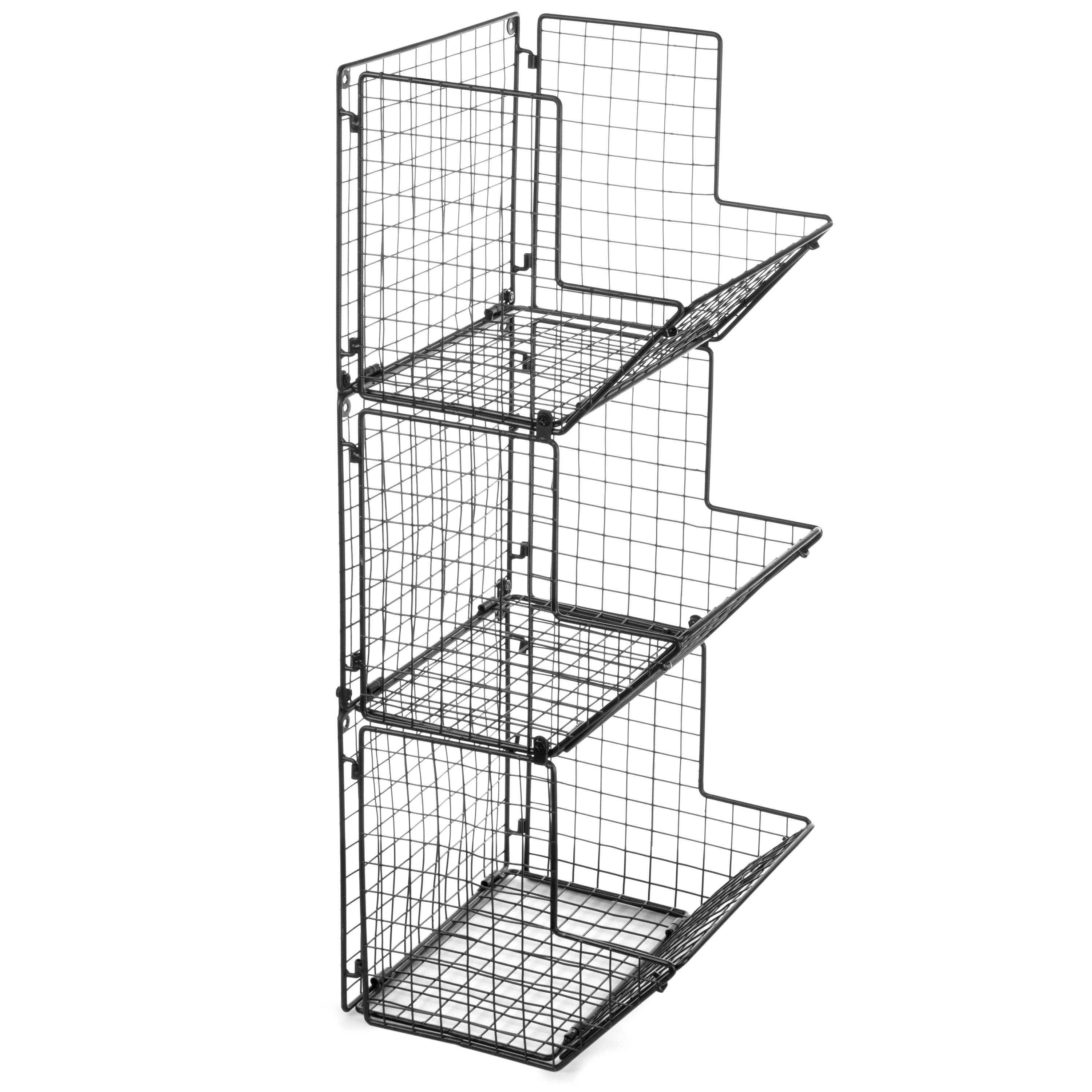 Gracie Oaks Botalla Wall Storage Organizer with Wall Baskets & Reviews