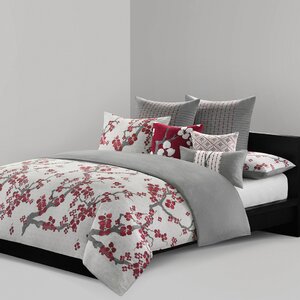 Cherry Blossom Cotton Lumbar Pillow