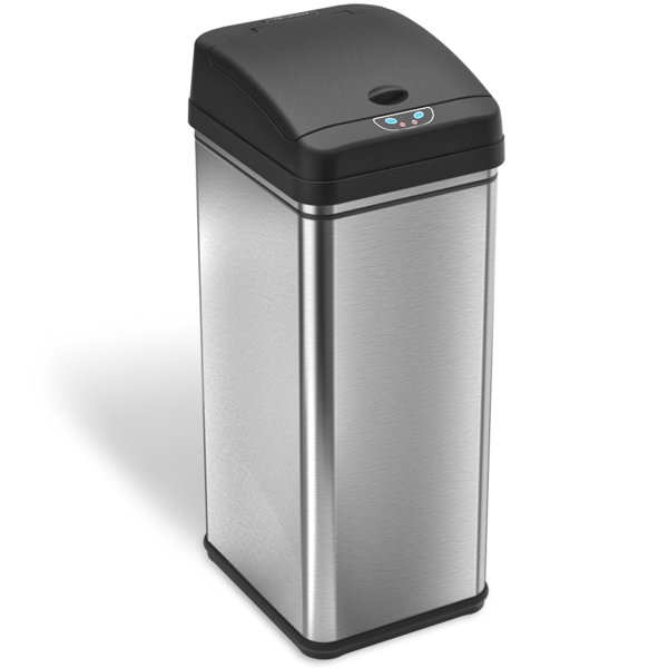 Ealy Stainless Steel 13 Gallon Motion Sensor Trash Can