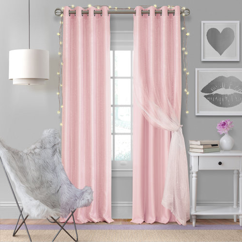 Harriet Bee Merri Polka Dots Room Darkening Grommet Single Curtain