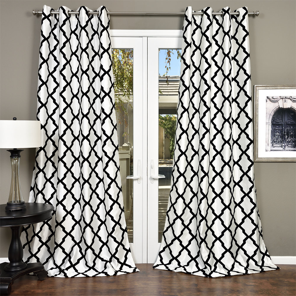 Red Barrel Studio Danis Trellis Bold Geometric Semi Sheer Grommet