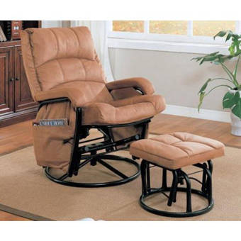 brentwood swivel glider and ottoman