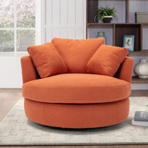 oversized swivel barrel chair