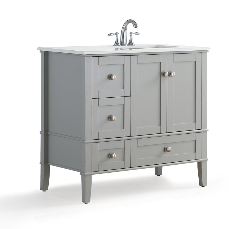 Winston Porter Grassmere Right Offset 37 Single Bathroom Vanity Set Reviews Wayfair