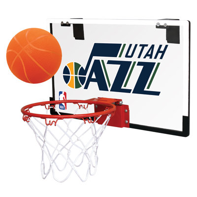 NBA Game on Basketball Hoop Set Rawlings NBA Team Utah Jazz