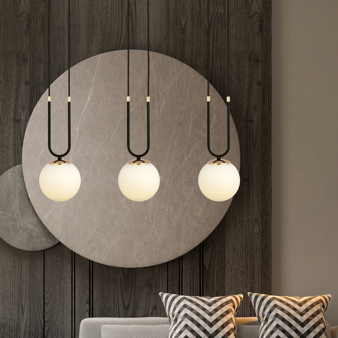 EMIBIG Lighting Kugel-Pendelleuchte 3-flammig Glam