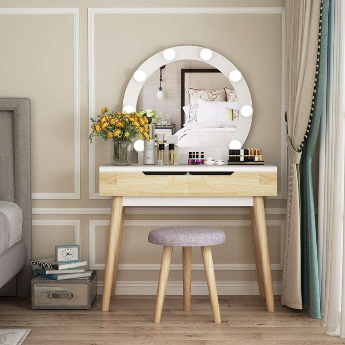 Bowyer Vanity Set With Mirror Bowyer Vanity Set With Mirror