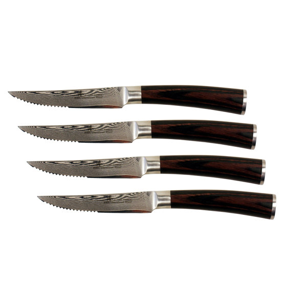 Zhen Damascus Steak Knife Set Wayfair