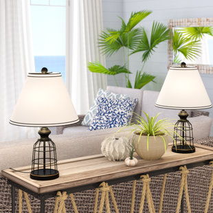 desk lamp on nightstand