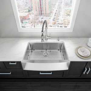 36 inch Farmhouse Apron Single Bowl 16 Gauge Stainless Steel Kitchen Sink