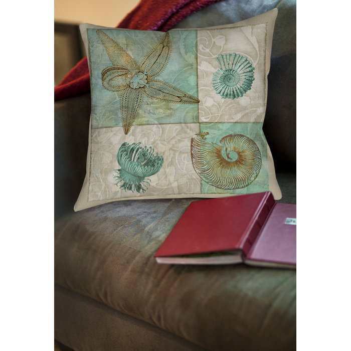 Rosecliff Heights Averill Sea Life Printed Throw Pillow Reviews