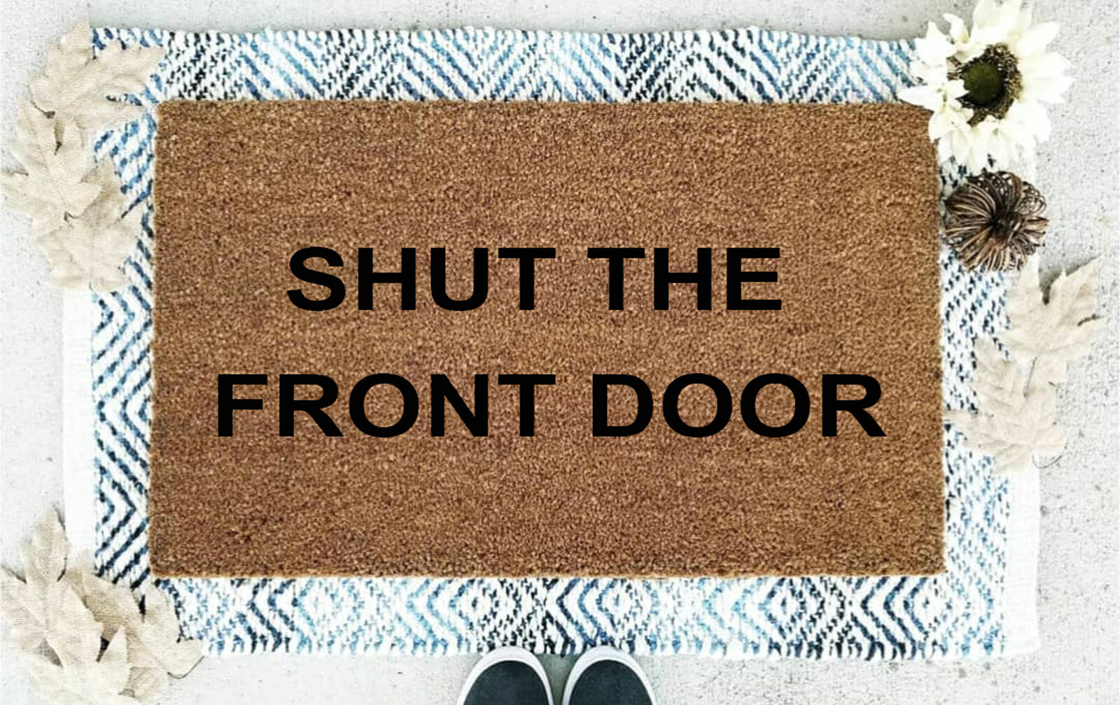 Boldbear Brands Shut The Front Door Coir 30 In X 18 In Non Slip