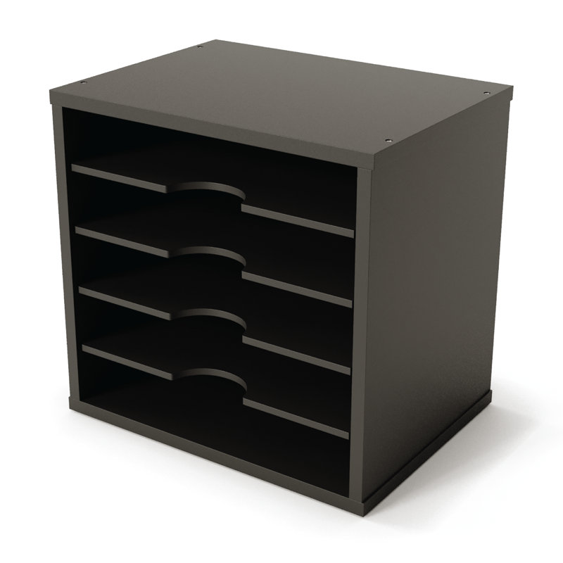Ballucci File Organizer Paper Sorter 5 Tier Adjustable Shelves Black Reviews Wayfair