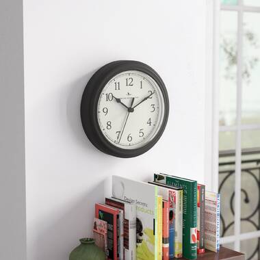 Maple's White LED Style Wall Clock 14 " Plastic Nite Time Black/White LMC143 