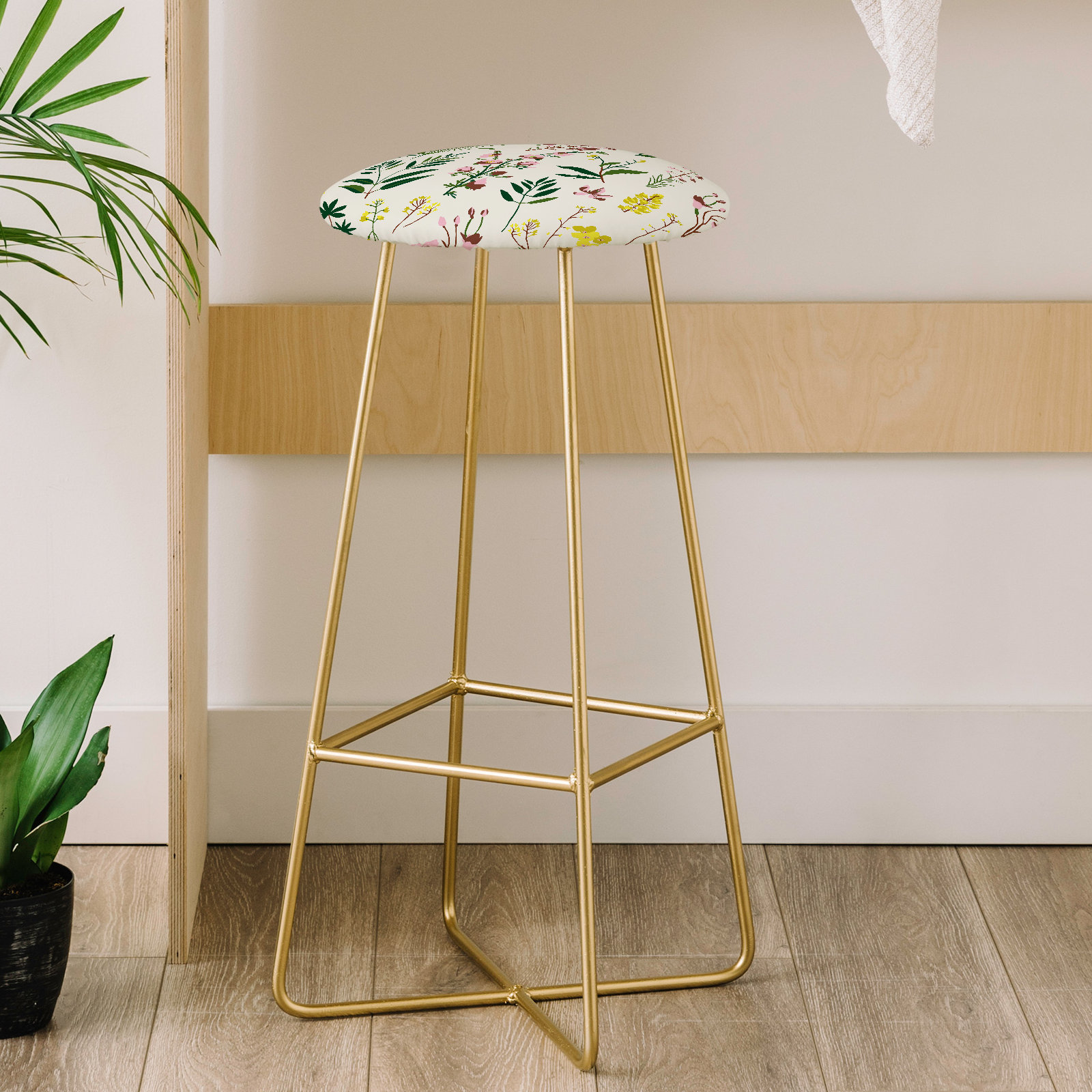 East Urban Home Holli Zollinger Wildflower Study 31 Bar Stool Wayfair