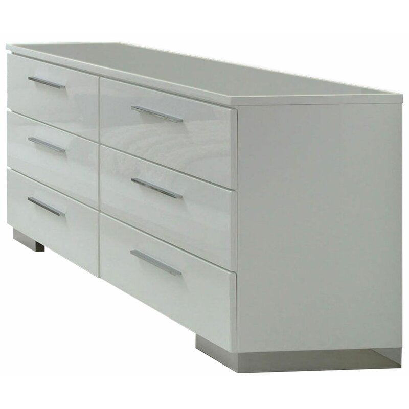 Ebern Designs Kishor Wooden 6 Drawer Double Dresser Wayfair