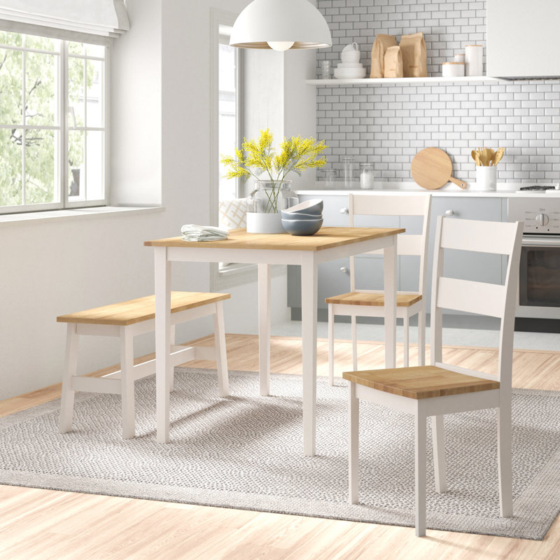 August Grove Troutville Dining Set With 2 Chairs And One Bench Reviews Wayfair Co Uk