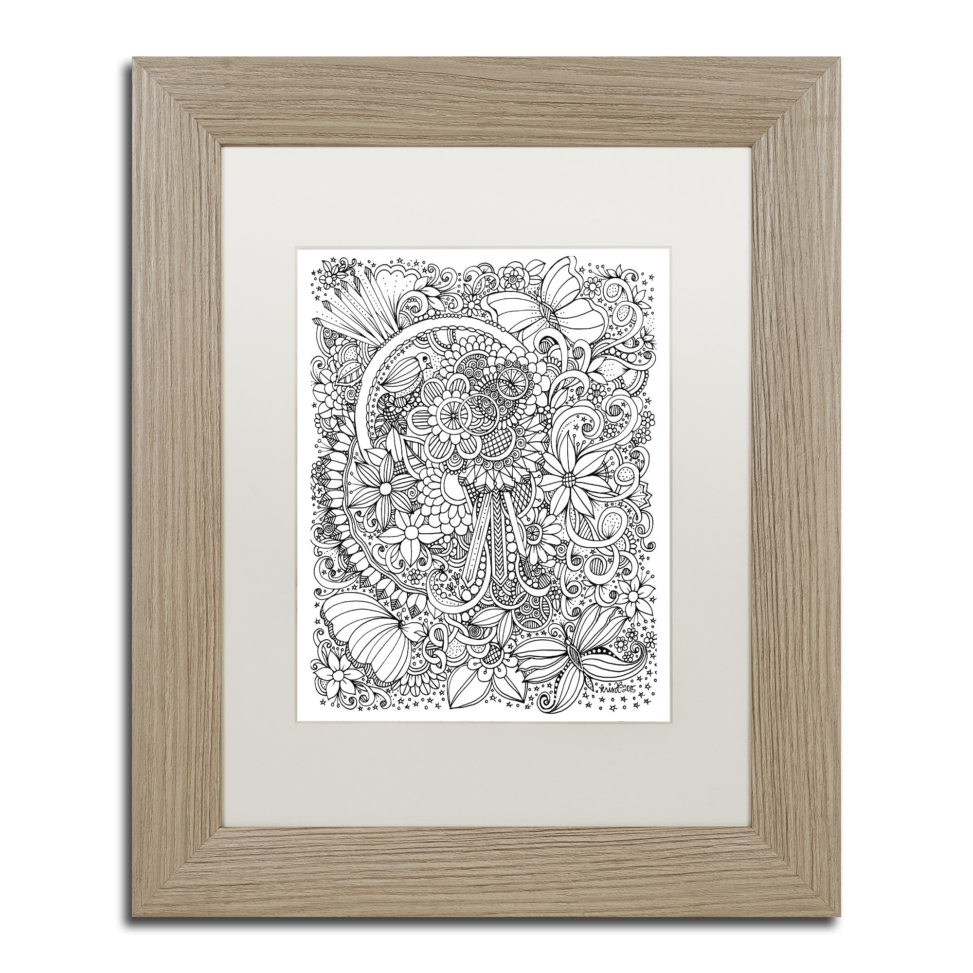 Trademark Art Zendoodle Framed Graphic Art On Canvas Wayfair