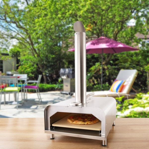Gyber Fremont Stainless Steel Countertop Wood Fired Pizza Oven In Silver Reviews Wayfair