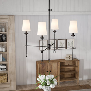 Go to store & view more images Jaune 4-Light Shaded Chandelier by Laurel Foundry Modern Farmhouse