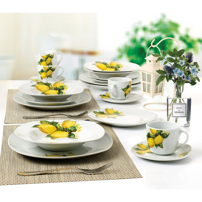 Lorren Home Trends Ceramic Dinnerware - Set of 20  Wayfair