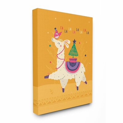 'Fa La La Llama' Graphic Art The Holiday Aisle® Format: Wrapped Canvas, Size: 20