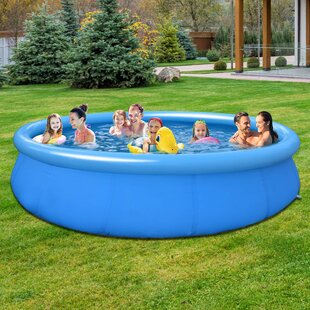Above Ground for Indoor or Backyard Rectangular 46x33x16 Inches Inflatable Swimming Pool with Air Pump for Children and Kids Age 3-8 