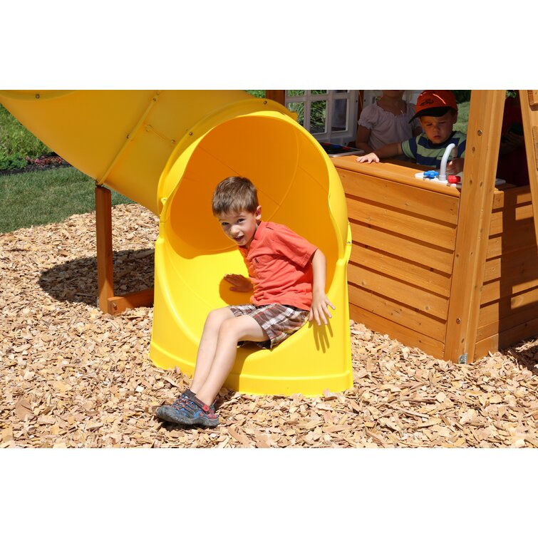 creston lodge wooden swing set