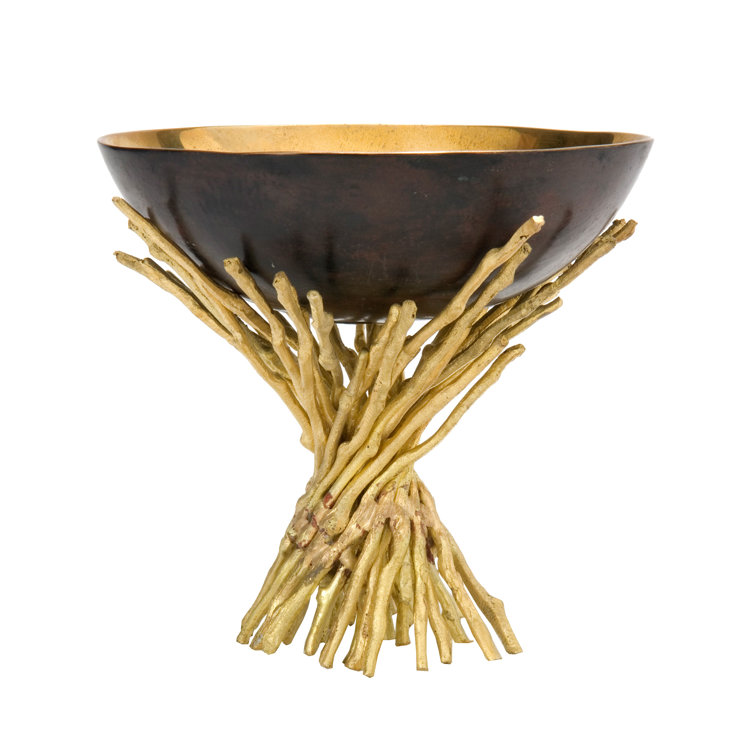 Kravet Metal Traditional Decorative Bowl In Black Gold Reviews Perigold