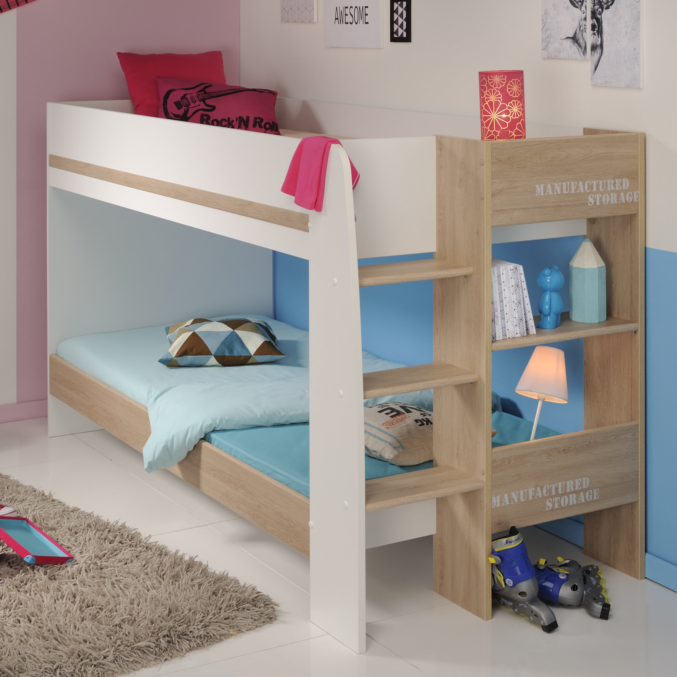 Zoomie Kids Deramus Twin Over Twin Bunk Bed With Mattress Trundle