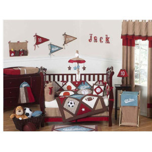 All Star Sports 9 Piece Crib Bedding Set