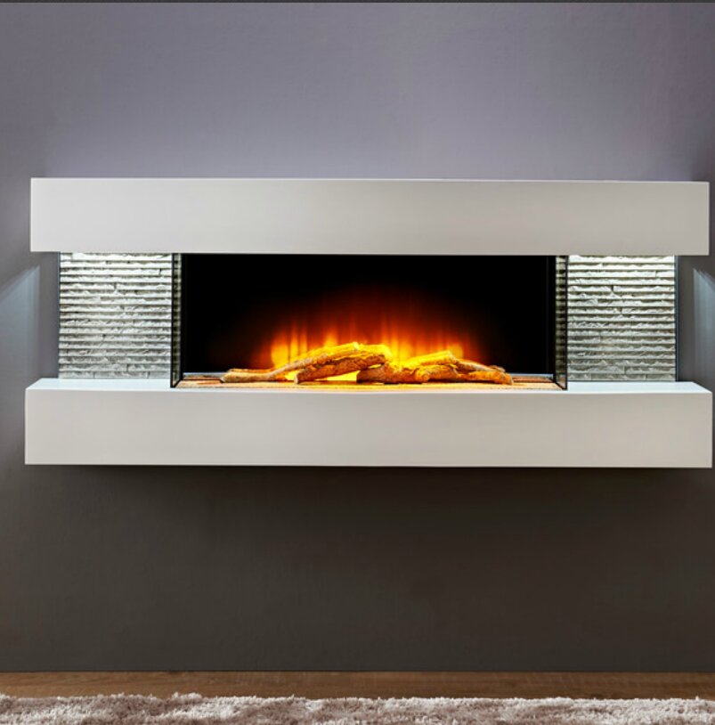 Orren Ellis Marrero 2 Wall Mounted Electric Fireplace Wayfair