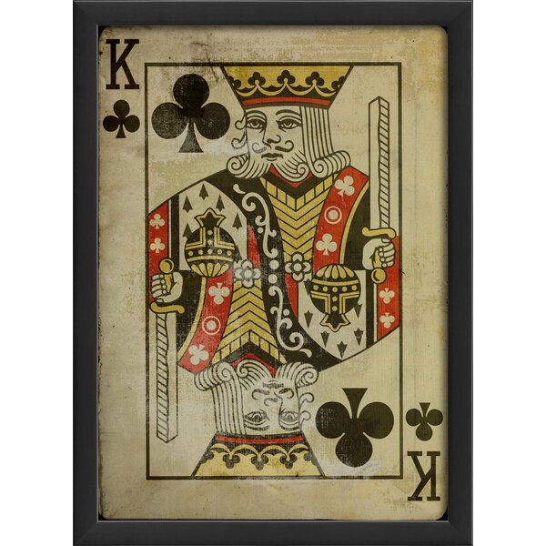 The Artwork Factory King of Clubs Framed Graphic Art | Wayfair