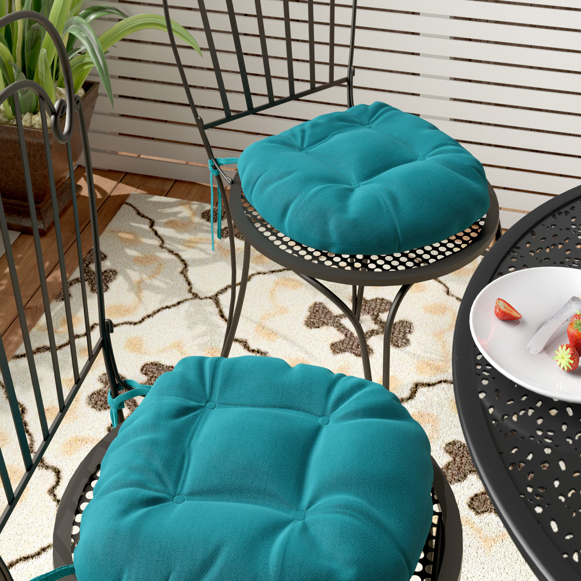 Aqua 13 Circular Round Water Resistant Garden Chair Dining Bistro