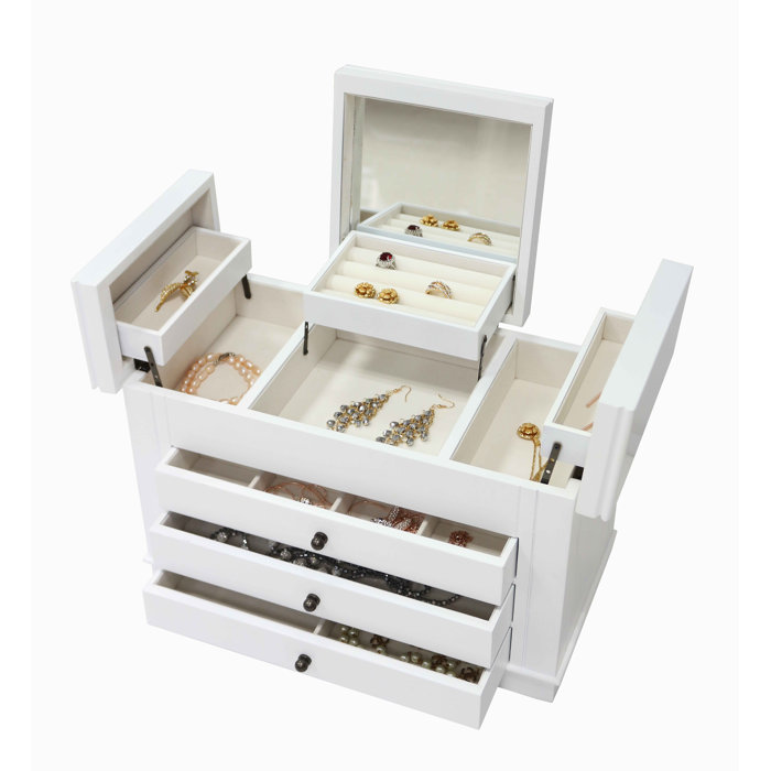 August Grove Modern Wooden Jewellery Box Reviews Wayfair Ca