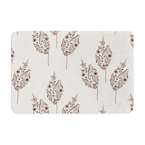 Louise Pattern Flower Memory Foam Bath Rug