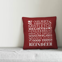 deep red pillows