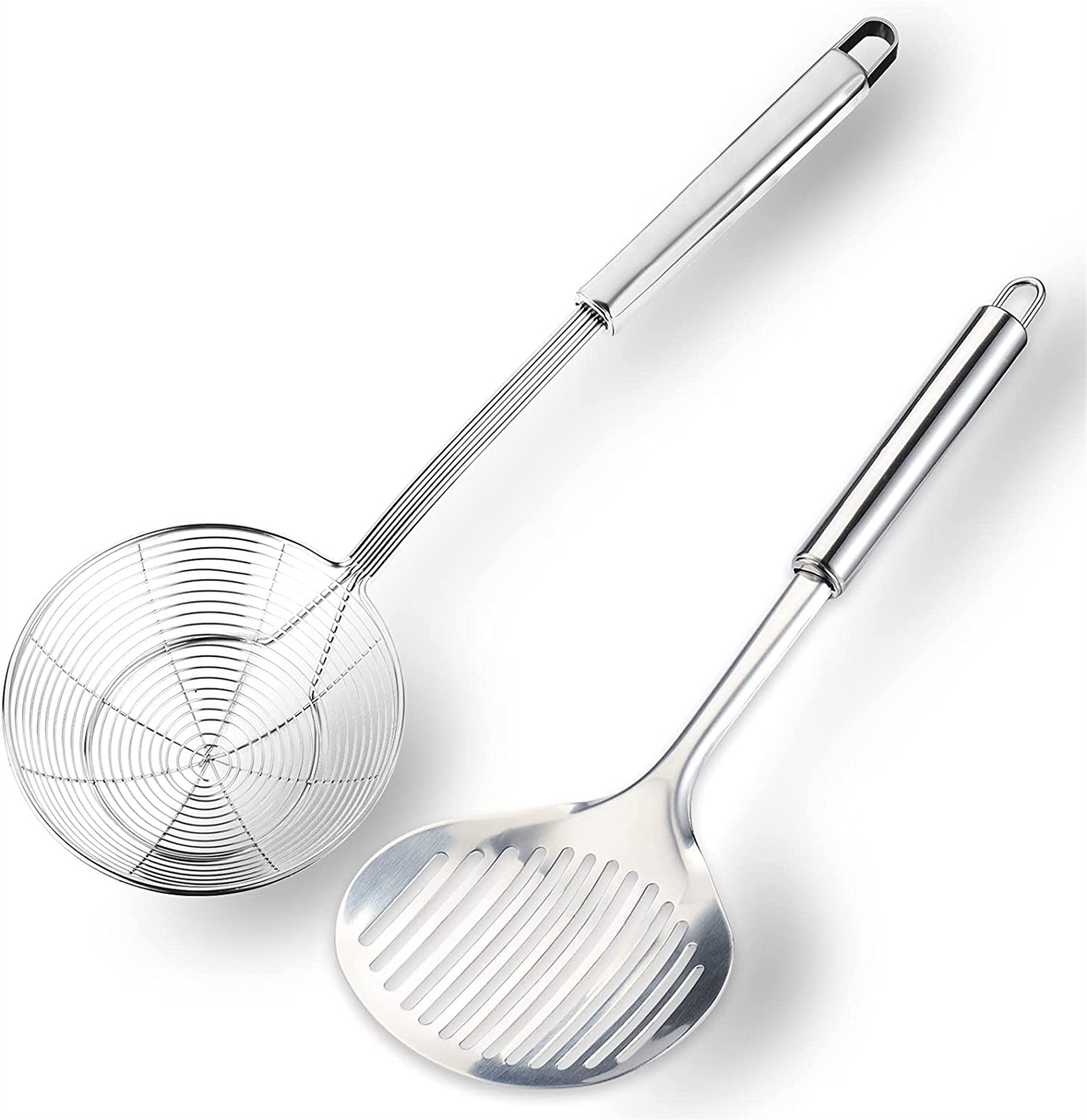 Stainless Steel Slotted Serving Spoon Perforated Filter Ladle Skimmer Strainer 