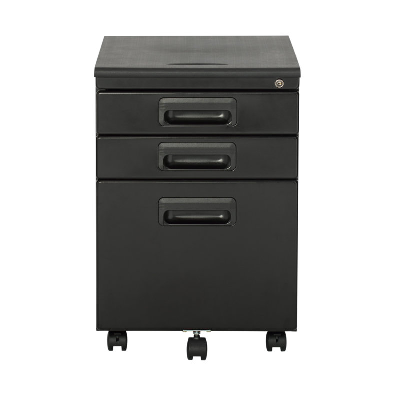 Calico Designs Metal Rolling 3 Drawer Vertical Filing Cabinet