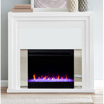 Ebern Designs Stadderly Mirrored Colour Changing Fireplace