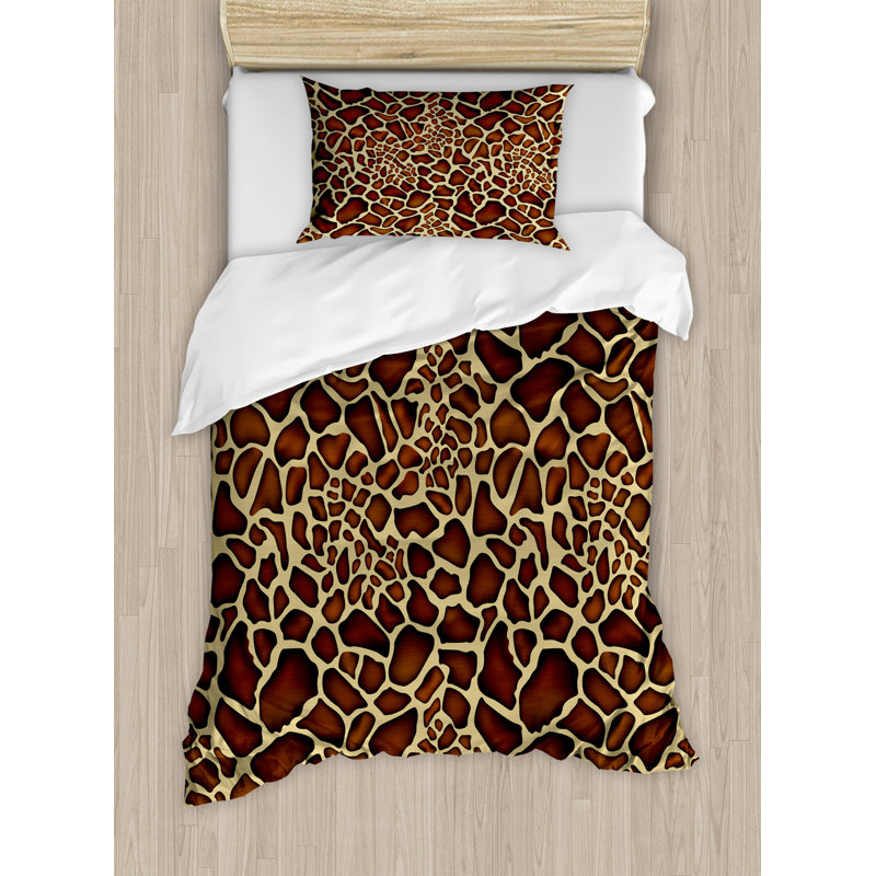 Ambesonne Zambia Giraffe Skin Pattern Wildlife Symbolic Zoo Hippie