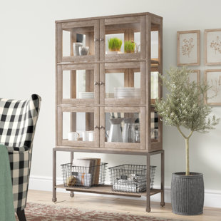 Go to store & view more images Laurel Foundry Modern Farmhouse Pantin Lighted Curio Cabinet