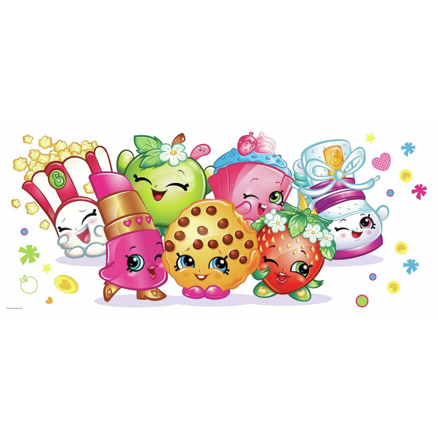 RoomMates Shopkins Pals Peel And Stick Giant Wall Graphic
