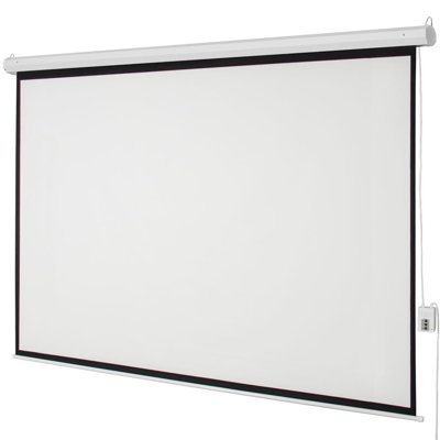 White 100" Electric Projection Screen