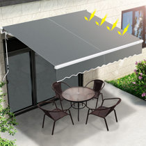 CLEARANCE 13ft×11.5ft Retractable Awning For Patio Cover,Shelter,Garden Decor 